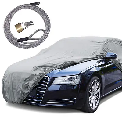 Rain Tech Outdoor Car Cover Anti UV Rain Water Resistant (210 ) W/ Secure Lock • $45.99