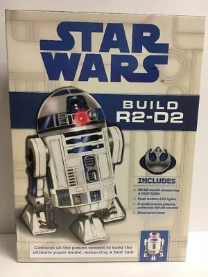 STAR WARS BUILD R2-D2 Model Kit W/ LED Light + Audio Chip + Book GIFT New Sealed • $14.95