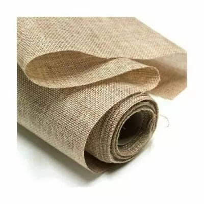 Natural Hessian Jute Sack Fabric  SOLD PER 50 METERS 72 W Upholstery Garden Use • £169.99