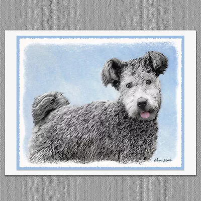 6 Pumi Dog Blank Art Note Greeting Cards • $13.99