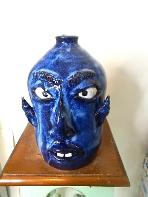 Wayne Hewell  Face Jug Pottery Folk Art  10''x 7'' • $100