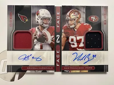Panini Playbook Face 2 Face Nick Bosa Kyler Murray /10 Patch Booklet Auto • $499