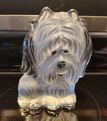 Viking Dalzell Yorkshire Dog Frosted Glass Bookend • $15