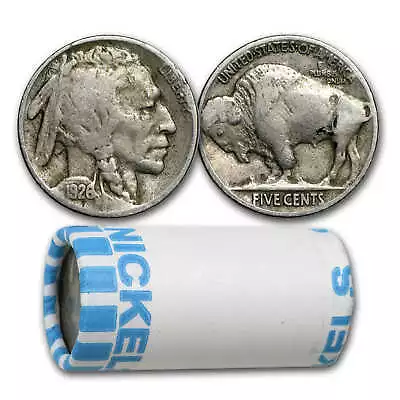 1913-1938 Buffalo Nickels 20-Coin Roll (Full Dates) • $26.73