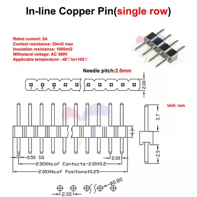 £1.43 • Buy 2Pin To 50Pin Male / Female Pin Header Socket Single / Double Row PCB Connector
