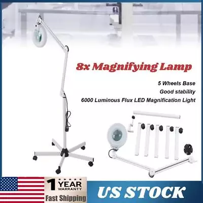 8X Illuminated Desktop Magnifying LED Lamp With Clamp  Arm Reading Medical • $65.99