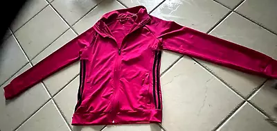 Adidas Women's Jacket Climalite Cherry Pink Stretch Full Zip Size XS • $30