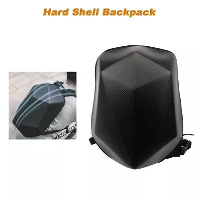 Hard Shell Backpack Practical Waterproof Outdoor Black Motorbike Motorcycle • $34.62