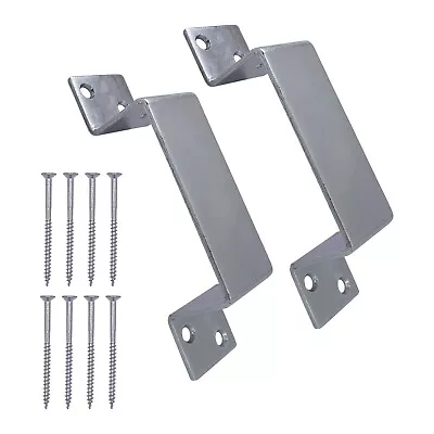 Heavy Duty 2x4 Board Closed Bar Door Lock Barricade Bracket 2.5  Wide & Screws • $19.99