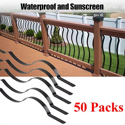 50 Pack 32.3  Deck Balusters Metal Spindles Aluminum Alloy Wave Curved Railings • $107.99