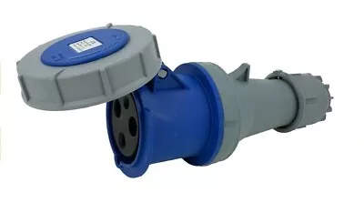 JCE 63 Amp 3 Pin Blue Trailing Connector Socket 240V IP67 Waterproof Rated • £36.58