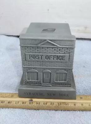 VTG BANTHRICO METAL US POST OFFICE BUILDING PIGGY BANK Syracuse New York ! • $26.96