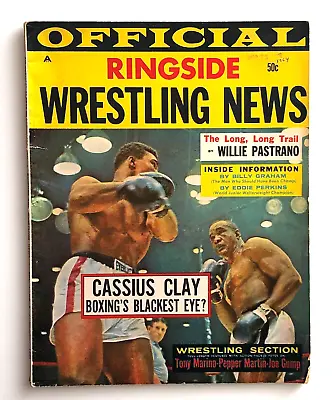 1964 Official Ringside And Wrestling News Magazine Cassius Clay • $14.99