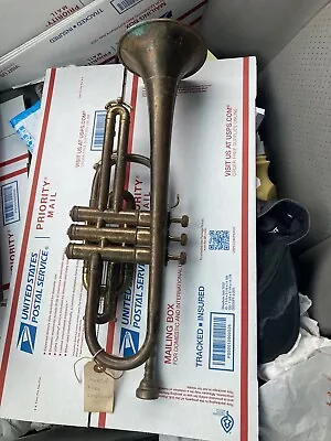 Early Antique ELKHART Indiana Trumpet #30424 • $74.99