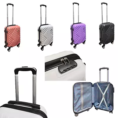 18  Lightweight Luggage Hard Cabin Suitcase Detachable 4 Wheel Travel Trolley UK • £24.98