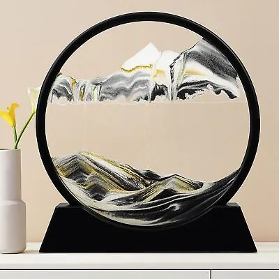 3D Sand Pictures Sandscape Art Picture Moving Hourglass Mountain Sand Painting • £10.90