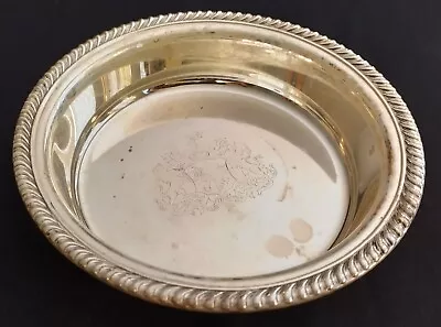 Vintage Webster Wilcox Six Inch Silver Plated Bowl With Engraved Shield Design • $15