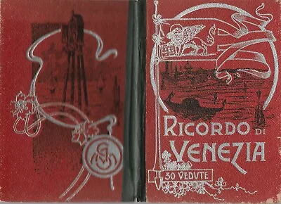 VINTAGE C1920s FOLD OUT PHOTOGRAPH BOOK VENEZIA VENICE ITALY • $15