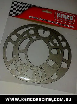 2x KENCO Racing Aluminium Wheel Spacers 98-120mm PCD 5mm Thick Speedway Drift  • $22.99