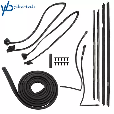 For 1981-1988 Chevrolet Monte Carlo SS 9Pcs Complete Weatherstripping Kit Rubber • $138.21