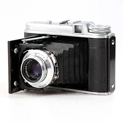 Voigtlander Perkeo Type I 6x6 Folding Zone Focus Camera Vaskar 75mm F/3.5 Lens • $229.99