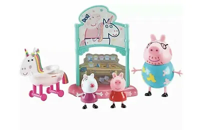 Peppa Pig Daddy Exclusive Figure Magical Unicorn Themed Playset Toy • £12