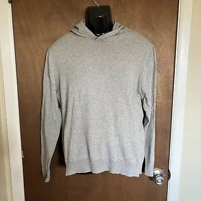 Bonobos Sweater Hooded Pullover Mens Large Slim Gray Cotton Cashmere • $24