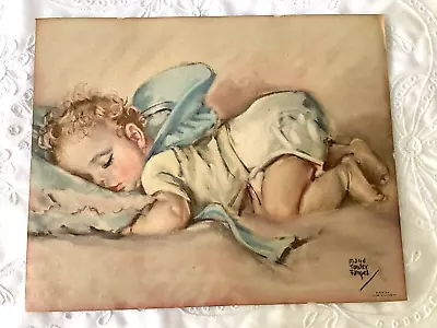 Vintage Bottoms Up Baby Lithograph Print 8x10 By Maud Tousey Fangel GP 8124 • $14.06