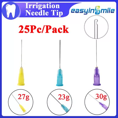 25Pcs Dental Endo Irrigation Needle Tips End-Closed Side Hole Syringes 23/27/30g • $8.61