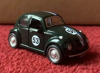 1:38 VW Volkswagen Bug Beetle Herbie Replica Pull Back Diecast Green • $8.99