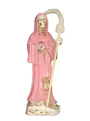 5  Pink Rosado Estatua De La Santa Muerte Holy Death Mexico Fixed Cured Statue • $19.49