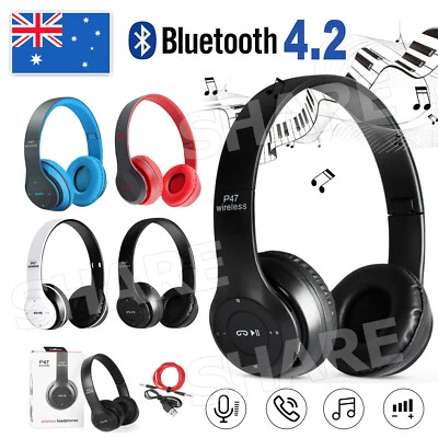 $14.95 • Buy Noise Cancelling Wireless Headphones Earphone Headset With Mic Hot Bluetooth 4.2