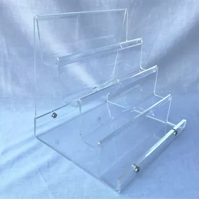 New 4-tier Clear Acrylic Handbag Purse Retail Fashion Shop Display Stand Large • £16.56