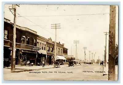 1909 Michigan Avenue Indiana Harbor IN Lawyer Ice Cream RPPC Photo Postcard • $34.97