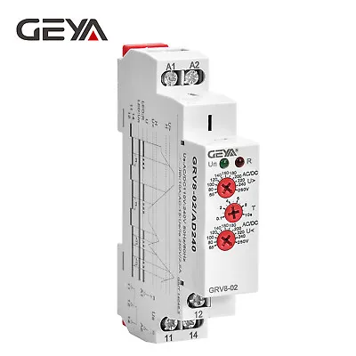 GEYA DC/AC12-240V Single Phase Over Under Voltage Monitoring Sensitive Relay  • £15.49