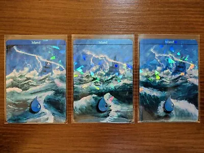 Altered Full Art MTG Island Unique Foil Effect 3 Designs To Choose From • $2