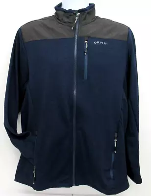 Orvis Men's Full Zip Bonded Mesh Jacket Dress Blues Size Medium • $29.99