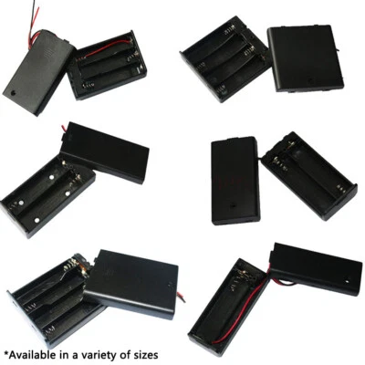 £1.55 • Buy 2A Battery Holder 1 2 3 4 6 8 10 12 X AA With Snap Connector Cover Switch Wire