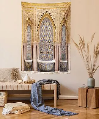 Moroccan Tapestry Typical Moroccan Tiled Fountain In The City Of Rabat Near ... • $22.32