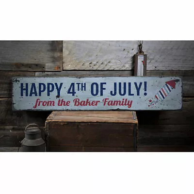 Firework Vintage Distressed Sign Personalized Wood Sign • $54