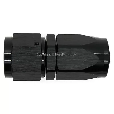 AN-6 6AN BLACK JIC Straight Swivel FAST FLOW Fuel Oil Braided Hose Fitting • £6.49