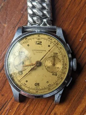 Vintage Chronograph Suisse Watch • $349.95