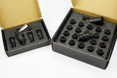 MUTEKI 24pc SR48 Black 12x1.5 Lug Nut +Wheel Lock For Tacoma 4Runner GX460 GX470 • $109.99
