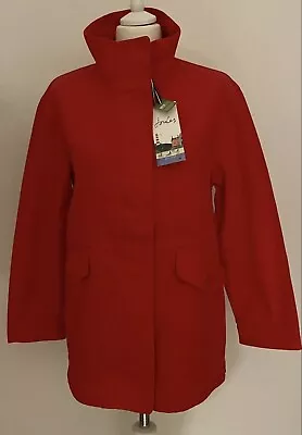 Joules Womens Willow Coastal Jacket . In Red Various Sizes .Relaxed Fit . BNWT . • £39.99