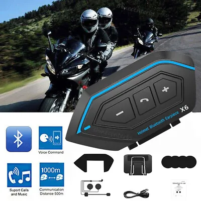 Wireless Bluetooth Helmet Headset Speaker Headphone Mic For Motorcycle Handsfree • $29.99