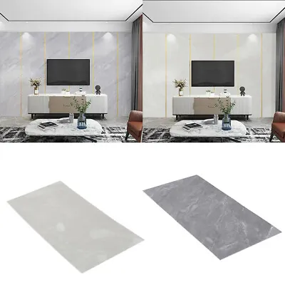 10pc Self-Adhesive White/Black/Grey Marble Cladding Wall Panels Kitchen Bathroom • £11.62