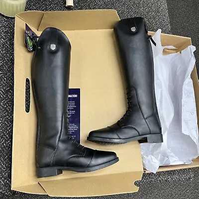 Mountain Horse Veganza Young Field Boot Wide US Ladies 6 - 7  Black • $129.99