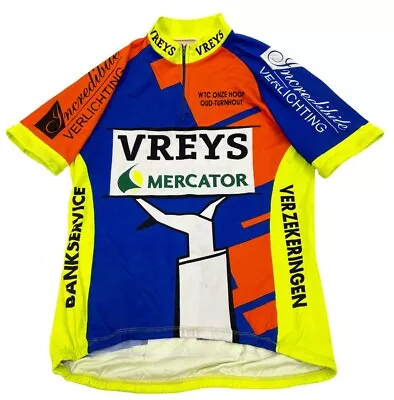 Vreys Mercator Vintage 1990's Euro Italy Made Bike Racing Cycling Jersey Men's L • $14.30