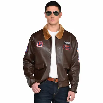 Top Gun Maverick Bomber Jacket Costume Movie Coat Tom Cruise Licensed 80s 2021 • $76.54