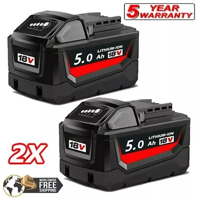 2x18V 5.5AH For Milwaukee M18 XC Battery 48-11-1852 M18B4 M18B5 M18B6 48-11-1852 • £33.92